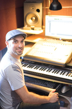 B.J. Capelli in the studio.